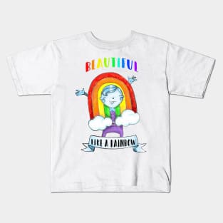 Beautiful Like a Rainbow Kids T-Shirt